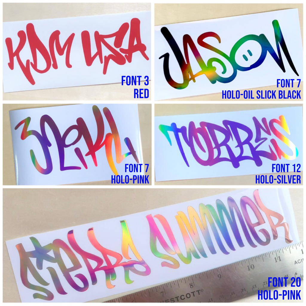 Custom Graffiti Name Sticker [Die-Cut Vinyl Decal]