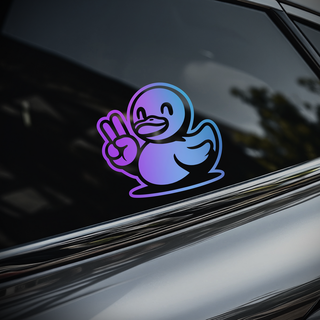 Deuces Duck Sticker [Die-Cut Vinyl Decal]