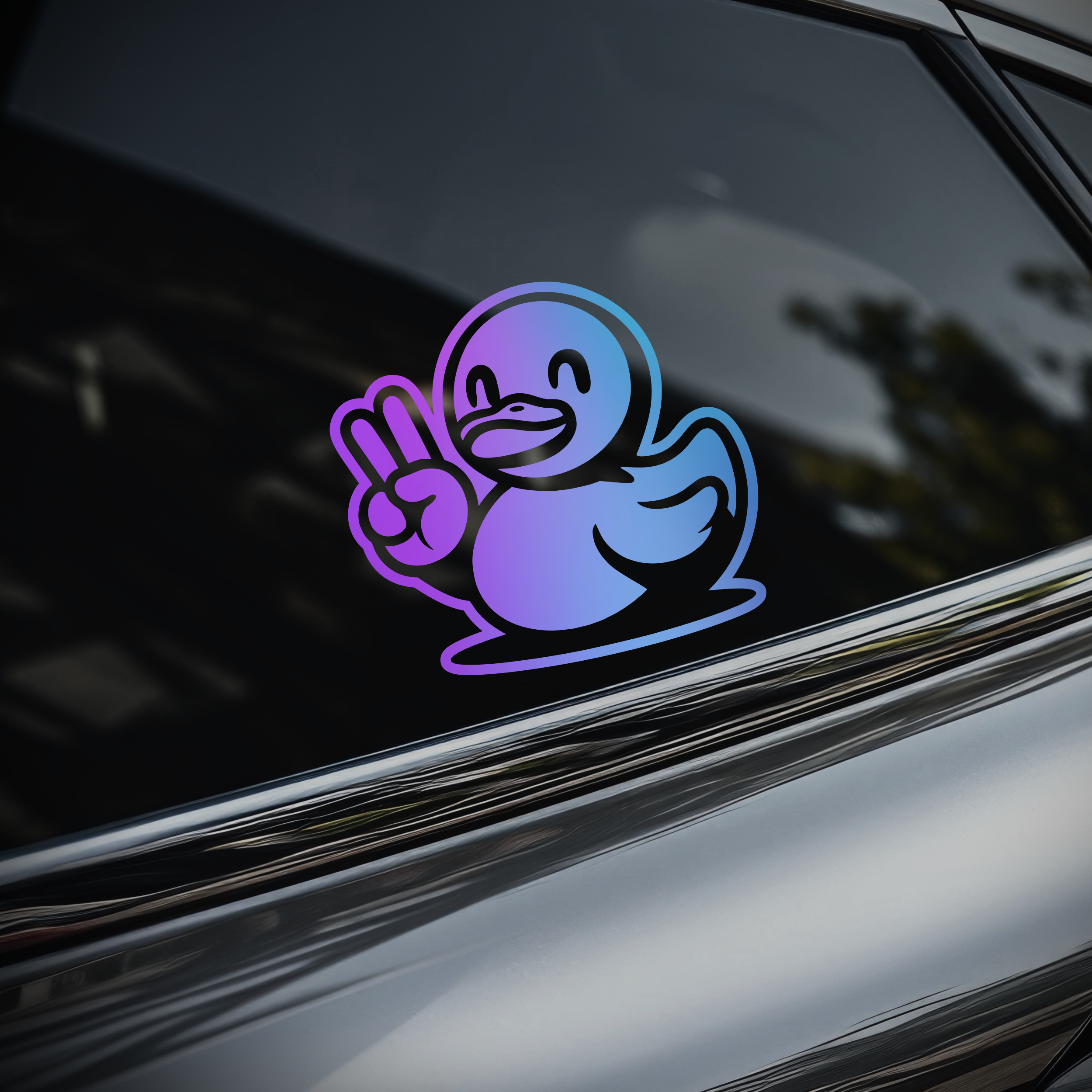 Deuces Duck Sticker [Die-Cut Vinyl Decal]