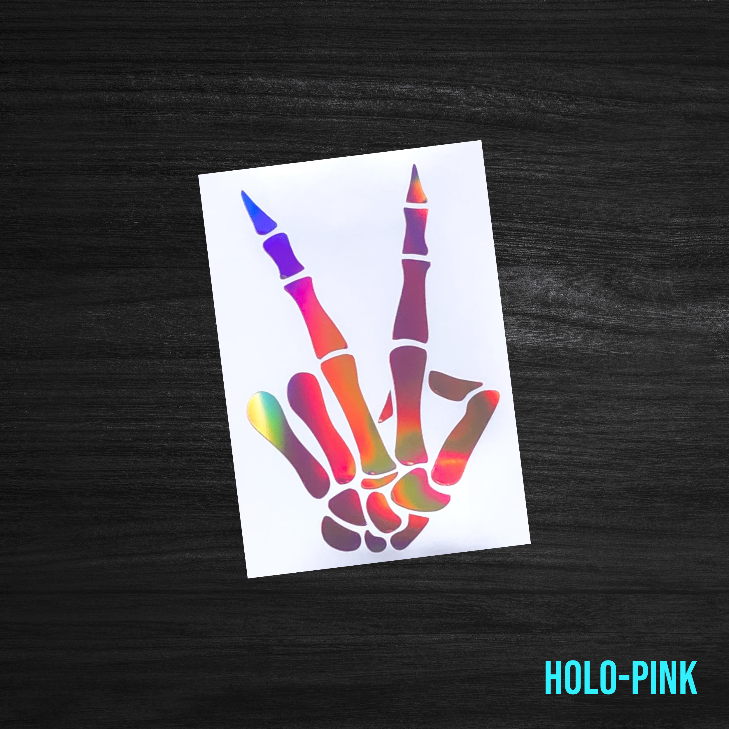 Skeleton Peace Sign Sticker [Die-Cut Vinyl Decal]