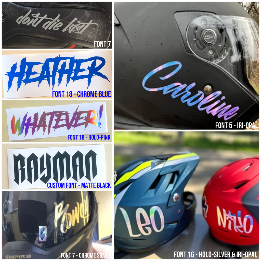 Custom Name Helmet Sticker [Die-Cut Vinyl Decal]