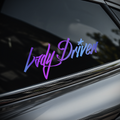 Lady Driven Sticker [Die-Cut Vinyl Decal]