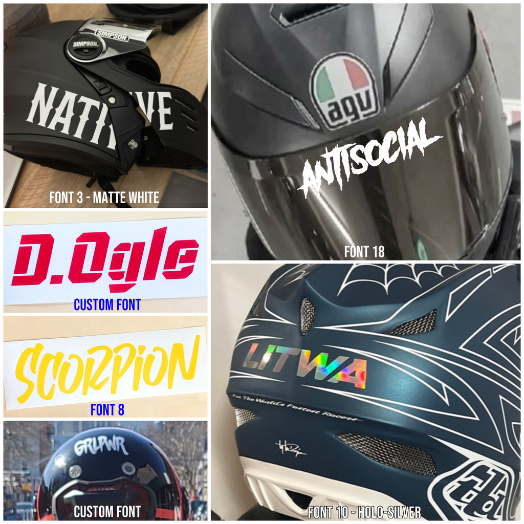 Custom Name Helmet Sticker [Die-Cut Vinyl Decal]