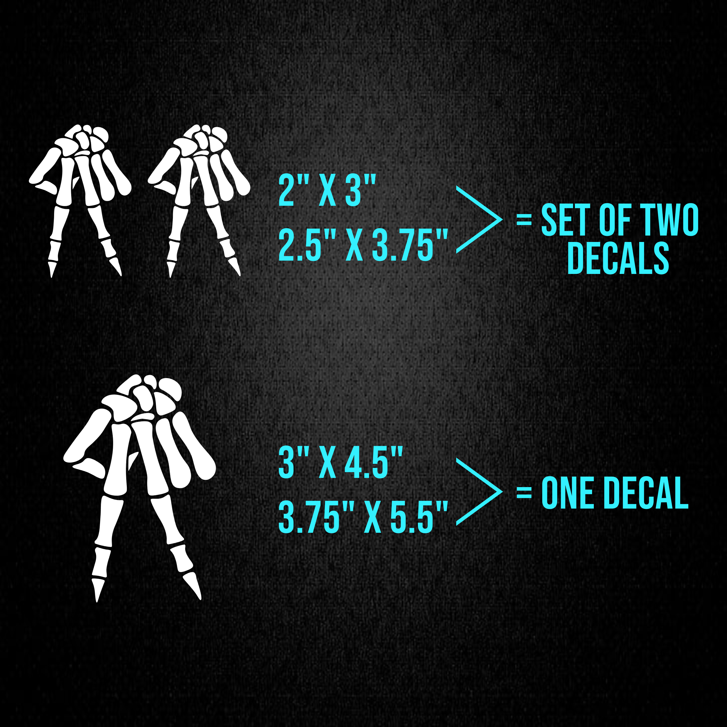 Skeleton Peace Sign Sticker [Die-Cut Vinyl Decal]