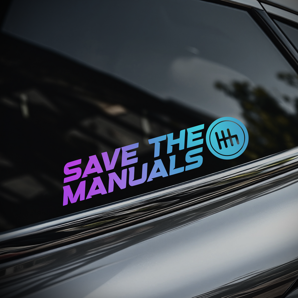 Save the Manuals Sticker [Die-Cut Vinyl Decal]