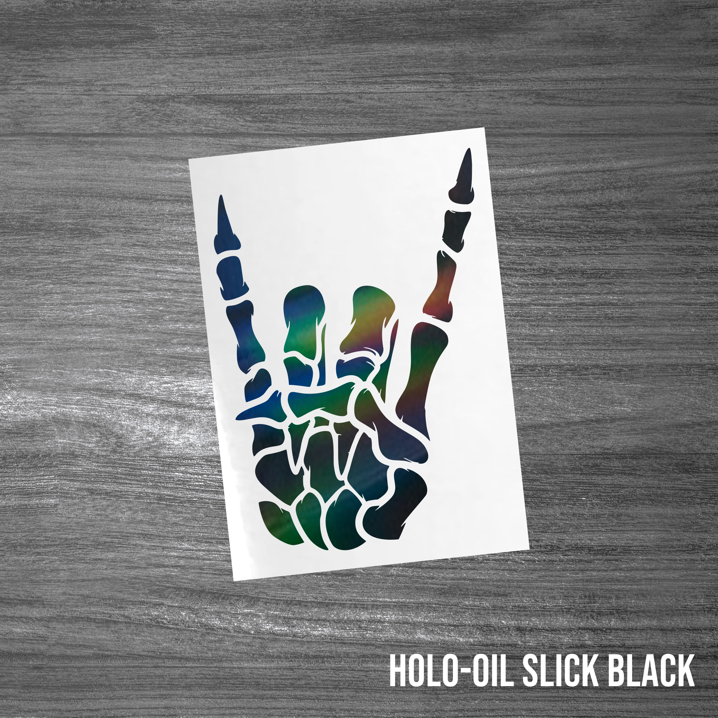 Rock On Skeleton Hand Sticker [Die-Cut Vinyl Decal]