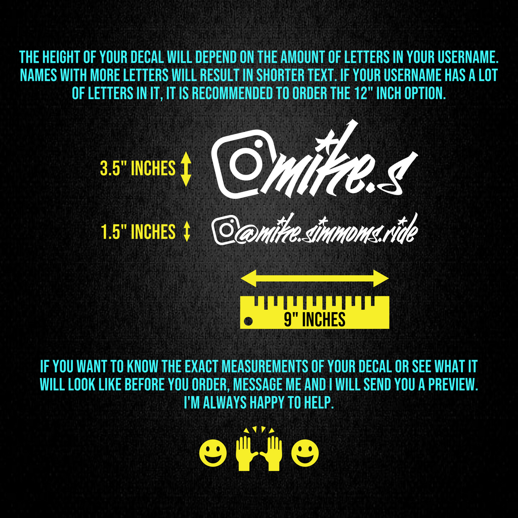 Custom Instagram Sticker [Die-Cut Vinyl Decal]