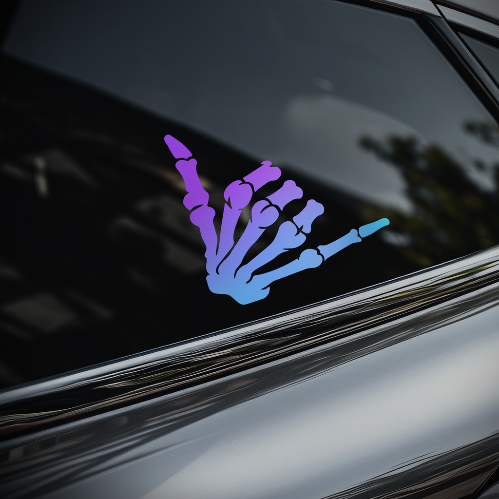 Shaka Skeleton Hand Sticker [Die-Cut Vinyl Decal]