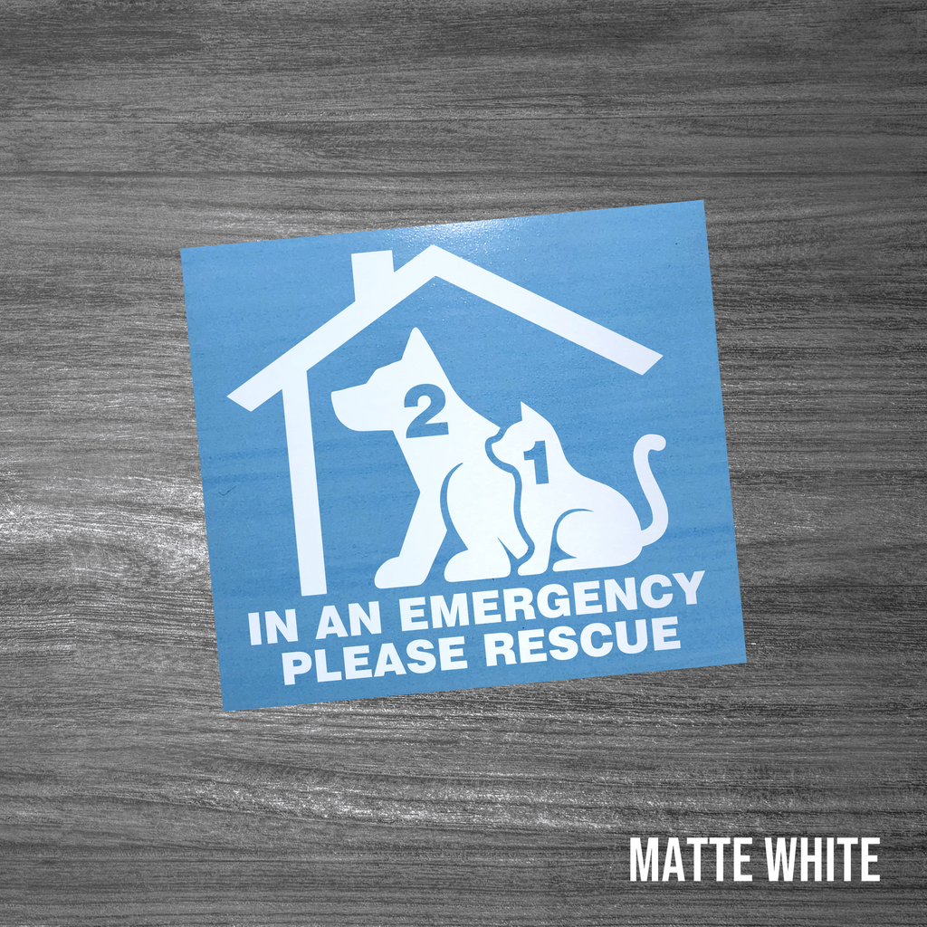Rescue My Pet Sticker [Die-Cut Vinyl Decal]