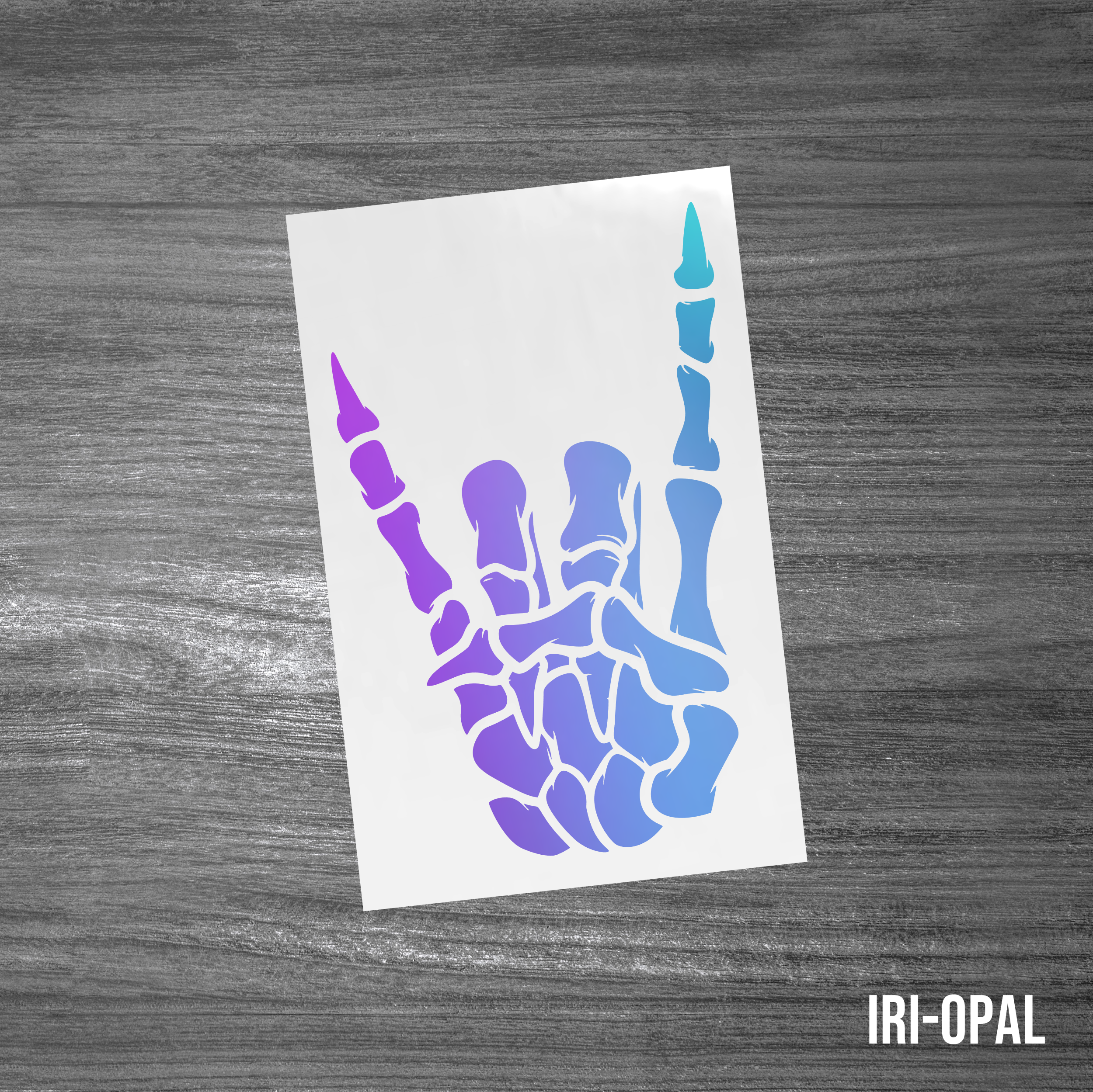 Rock On Skeleton Hand Sticker [Die-Cut Vinyl Decal]
