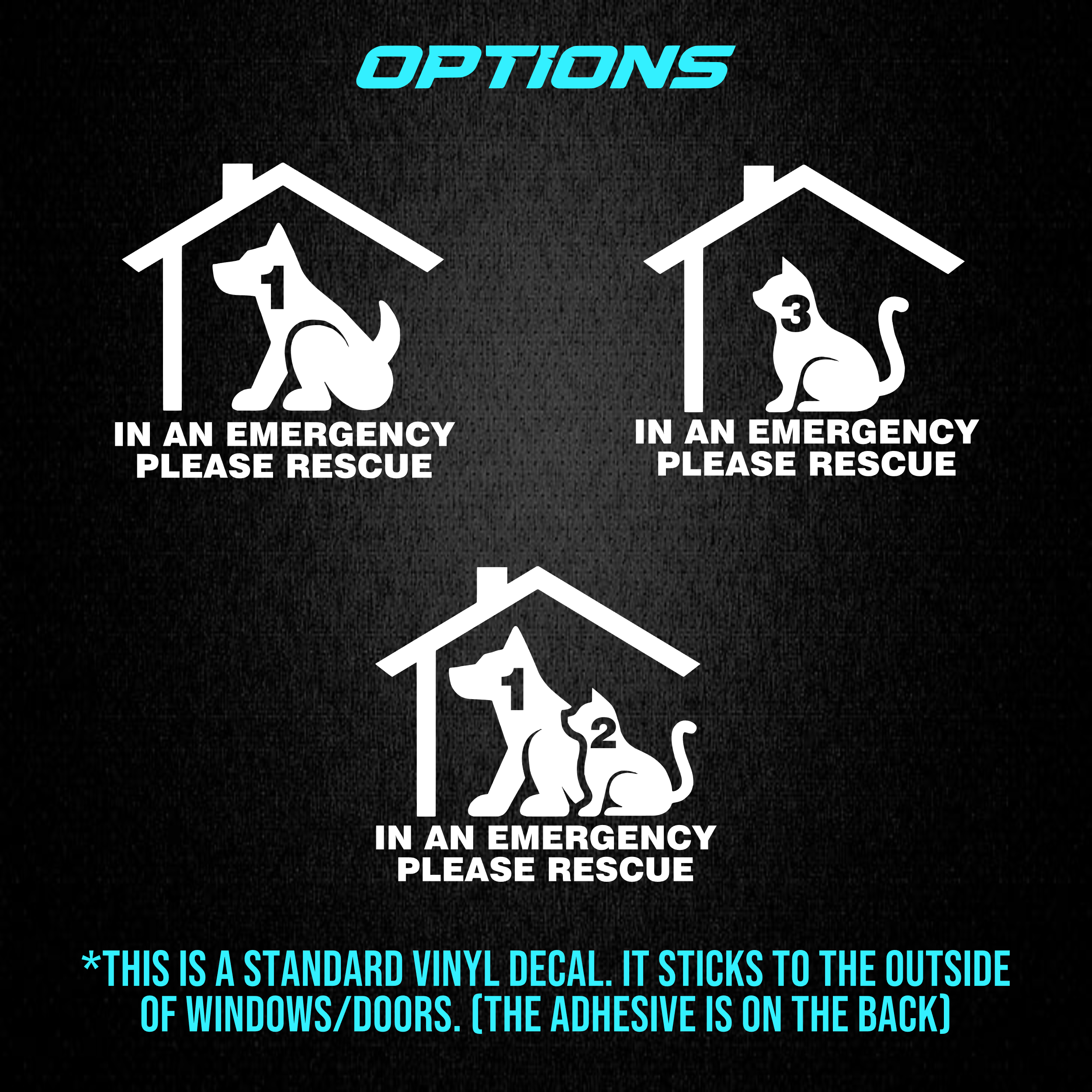 Rescue My Pet Sticker [Die-Cut Vinyl Decal]