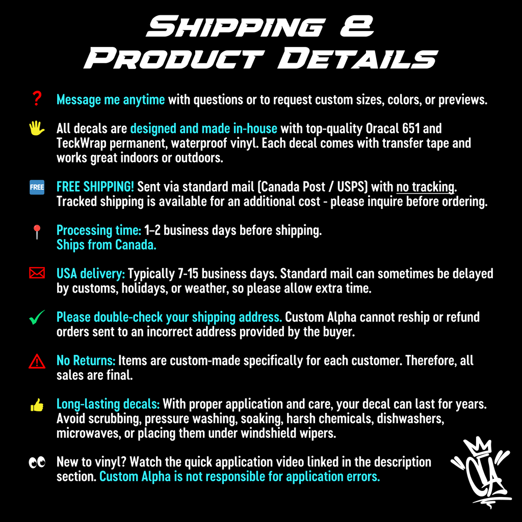 Custom Vinyl Sticker [Die-Cut Vinyl Decal]