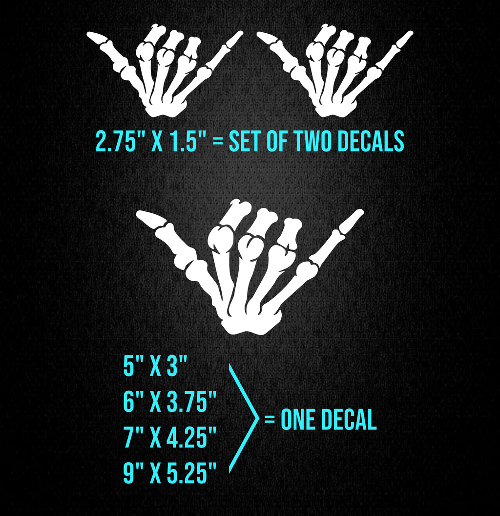 Shaka Skeleton Hand Sticker [Die-Cut Vinyl Decal]